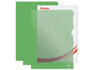 Insteekmap L-map Esselte Standaard A4 0.11mm Pp Groen - 5