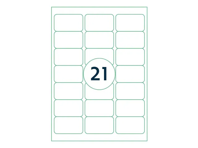 Verwijderbare Etiketten 63.5x38.1 mm Wit Doos a 1000 Vel 42005