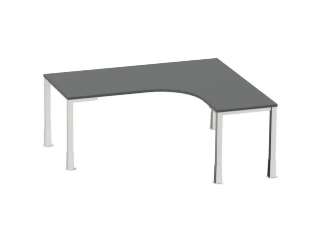 bureau à retour à hauteur réglable MS-gris foncé