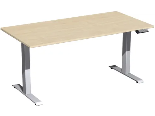 Elektrisch ihv bureau,HxBxD 730-1230x1600x800mm,blad esdoorn