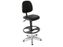 Discountoffice Werkplaatsstoel 590-840mm Kunstleer Zwart Vloerglijders Voetring