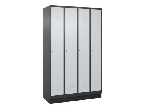 locker,HxBxD 1950x1200x500mm,4vak,vak B 300mm,cil.-slot,sokkel