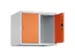 opzetkast,v. locker,2vak.,vak B 300mm,HxBxD 500x600x500mm,vleugeldeur