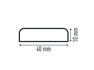 Beschermingsprofiel Durable S10 recht 1m geel zwart - 4