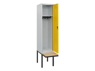 locker met bank,HxBxD 1950x400x815mm,1vak,vak B 400mm,cilinderslot - 1