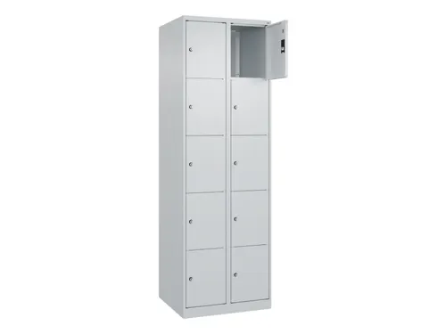lockerkast,HxBxD 1850x600x500mm,2x5vakken,vak B 300mm,cil.-slot