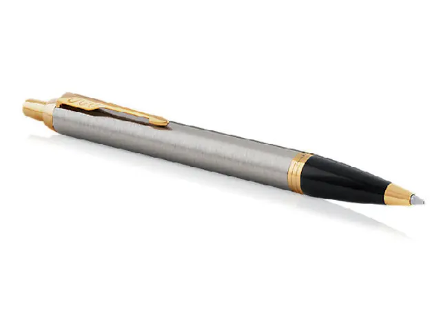 Balpen Parker IM Brushed Metal GT Medium Blauwe inkt