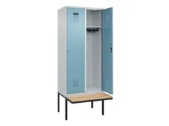 locker met bank,HxBxD 2120x800x815mm,2vak,vak B 400mm,cilinderslot