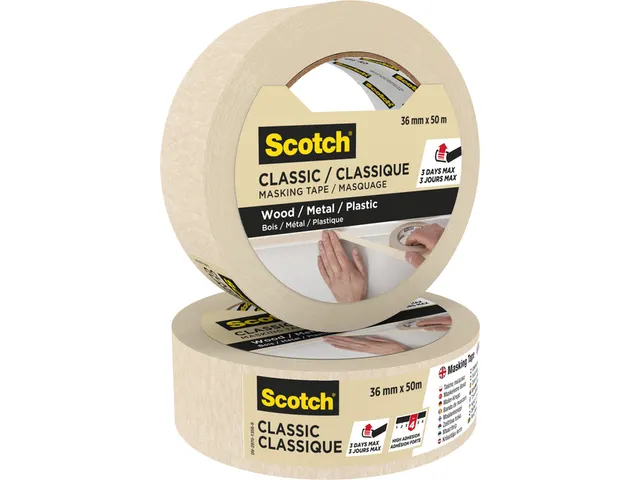 Afplaktape Scotch Classic 36mmx50m beige