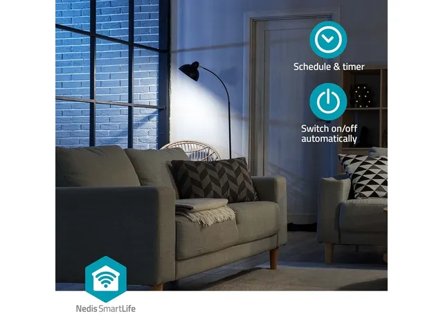 Nedis SmartLife Slimme Stekker Wi-Fi IP21 Wit 3 stuks