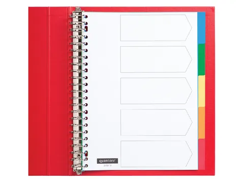 Tabbladen Quantore A4 23-Gaats 5-Delig Assorti Tabs Pp