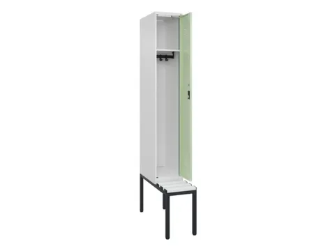 locker met bank,HxBxD 2120x300x815mm,1vak,vak B 300mm,cilinderslot