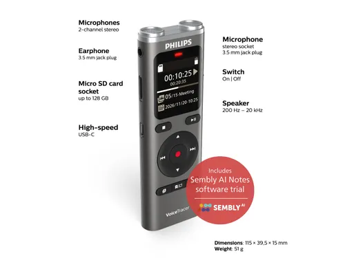 Digital voice recorder Philips DVT 2075 interviews
