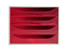 Ladenblok Ecobox 4 Laden A4+ Rood