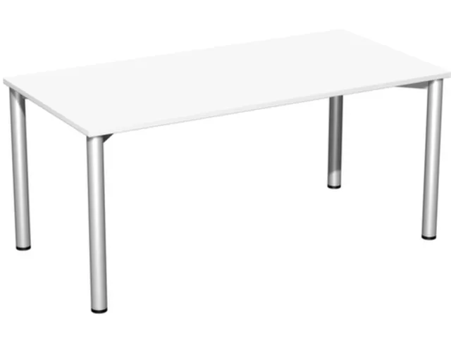 vergadertafel,HxBxD 720x1600x800mm,rechthoekig,4voeten RAL9006