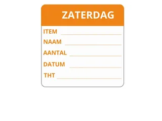 LabelLORD PL Dagetiket Zaterdag 50x50mm Oranje Flushlabel 250 stuks - 1