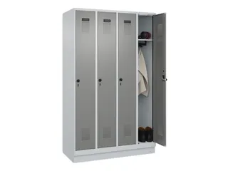 locker,HxBxD 1950x1200x500mm,4vak,vak B 300mm,draaigrendel,sokkel - 1