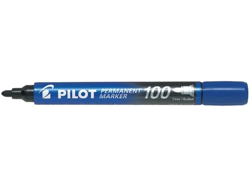 Viltstift PILOT 100 rond fijn blauw doos à 15+5 gratis