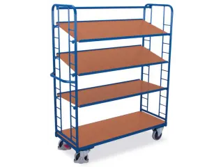 Bijzetwagen 400kg 1570x637mm 4 Etages Incl. Bodemplaat Hout - 1