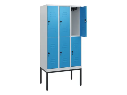 dubbeldekse locker,HxBxD 1950x900x500mm,3x2vak.,vak B 300mm