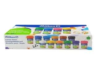 Plakkaatverf Pelikan 20ml assorti doos à 12 potjes - 2