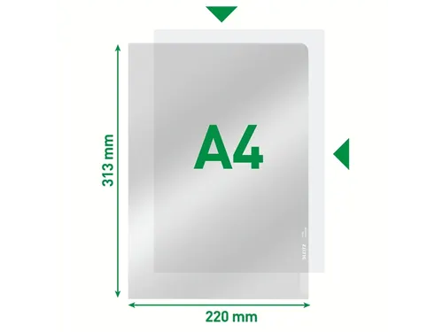 Insteekmap L-map Leitz 4106 Premium A4 0.15mm Helder Pvc Transparant