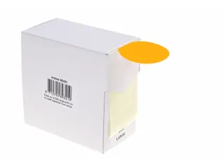 Etiketten Op Rol 50mm Fluor Oranje Met Dispenser 500 Stuks - 4