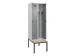 locker met bank,voor scheiding van kleding,HxBxD 2120x600x815mm,2vak