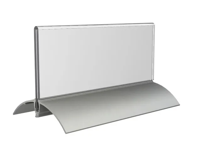 Europel Tafelnaambordje 61 x 150 mm 2 stuks Acryl/Aluminium