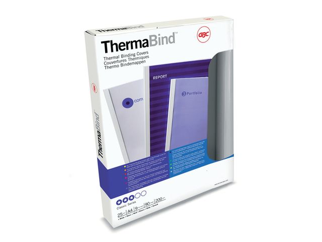 GBC Thermische Omslag A4 Standaard 1.5mm Zijde Wit (25 stuks) | InbindmachineShop.nl