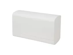 Z-Vouw Handdoek 2-laags Wit/Natuur 25x22cm Doos