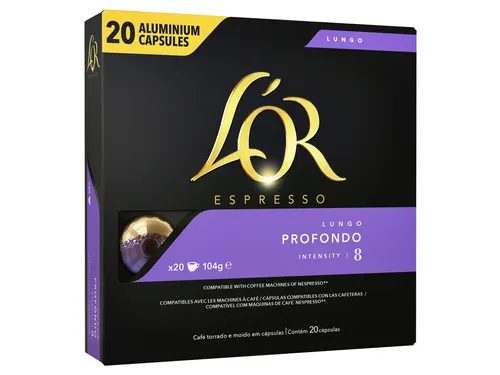 Koffiecups L'Or espresso Lungo Profondo 20 stuks
