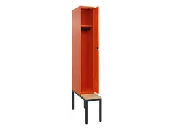 locker met bank,HxBxD 2120x300x815mm,1vak,vak B 300mm,cilinderslot