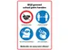 Veiligheidssticker, pictogrammen met omgangsregels, ft A3