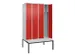 locker voor scheiding van kleding,HxBxD 2120x1200x815mm,4vak