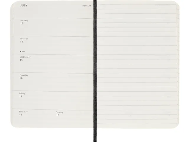Agenda 2025/2026 Moleskine 18 Planner Weekly 7dag/1pagina pocket zwart