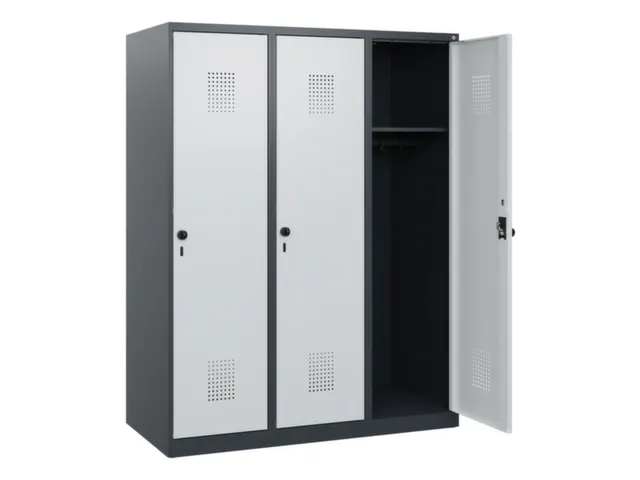schoollocker,HxBxD 1530x1200x500mm,3vak,vak B 400mm,draaigrendel