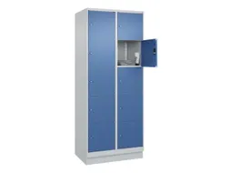 lockerkast,HxBxD 1950x800x500mm,2x5vakken,vak B 400mm,cil.-slot,sokkel