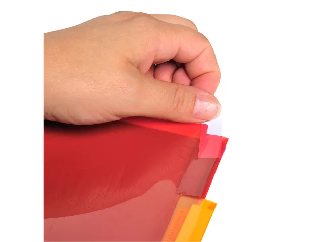 Tabbladen PP A4+ L-m ap + etiket 6 tabs