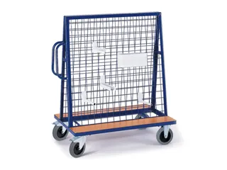 materiaalwagen,draagverm. 600kg,laadvl. LxB 1200x800mm,draadgaas wand - 1