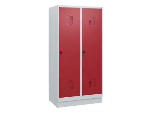 schoollocker,HxBxD 1630x800x500mm,2vak,vak B 400mm,draaigrendel,sokkel