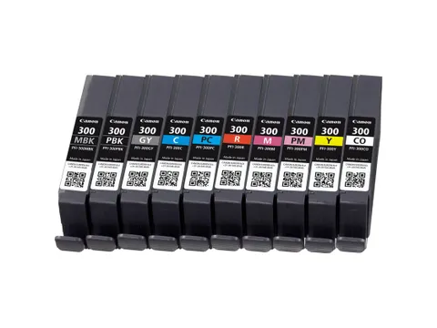 Canon PFI-300, Zwart, Blauw, Cyaan, Grijs, Magenta, Foto zwart, Foto m