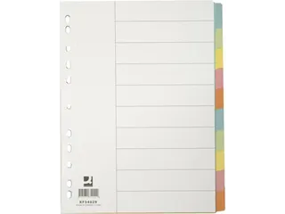 Tabbladen A4 Karton 11-gaats 10 Tabs Geassorteerde Kleuren - 2