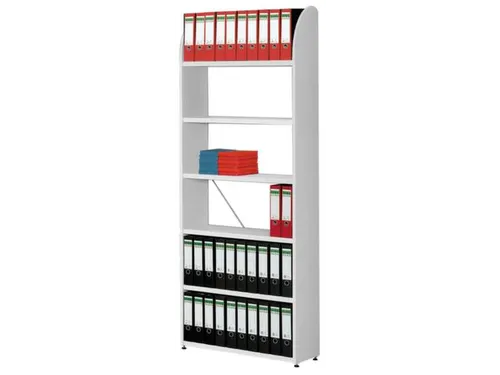Basisveld 2250x1000x325mm 6legborden 1 Zijpaneel Lichtgrijs