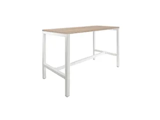 Domino Basic statafel 140x80cm 110cm Robson Eik 25mm Wit - 1
