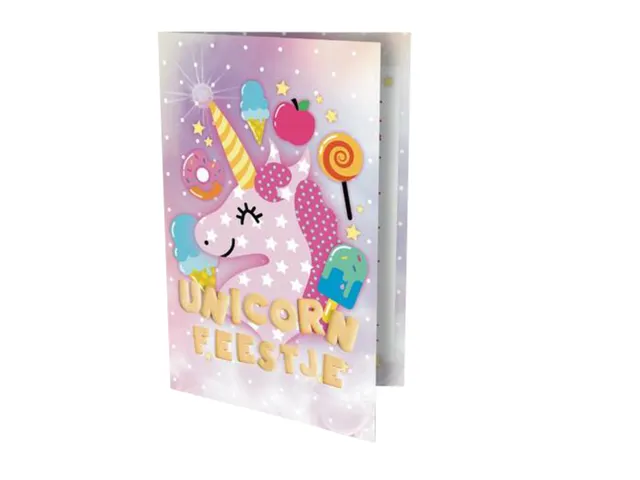 Uitnodigingen Eenhoorn 17.5x12.2cm
