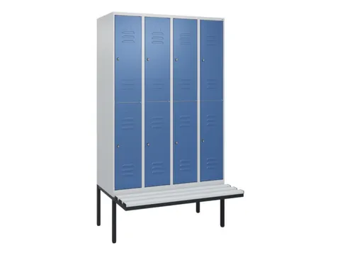 Dubbeldekse dekenkist,HxBxD 2120x1200x815mm,4x2vak.,vak B 300mm