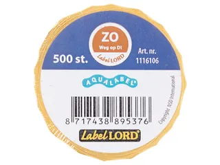 Voedseletiketten 54x22x54mm Aqualabel ZO weg op DI - 1