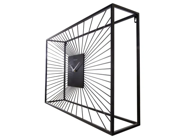 Horloge murale Nextime45x45x15 noir métal Vasco