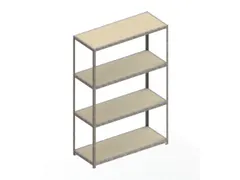 Breedvakstelling HxLxD 2970x2004x800mm vakl. 500kg 4 houten legborden